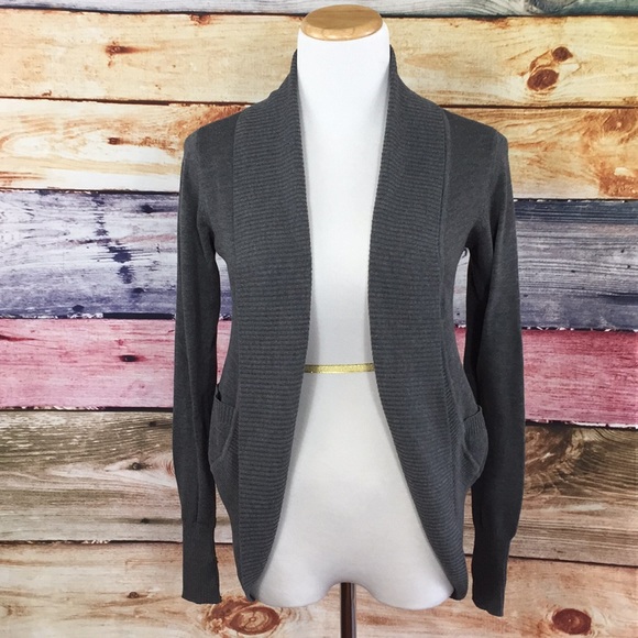 Say What? Sweaters - Gray Cocoon Front Cardigan